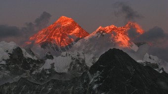 Mount Everest Lhotse Sonnenuntergang