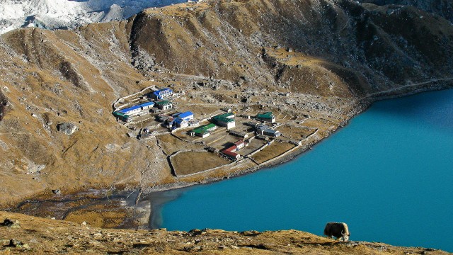 Gokyo und der dritte See von Gokyo in Nepal