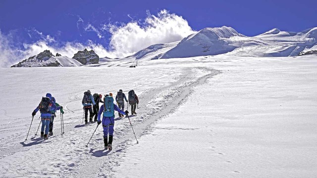 Nepal Mera Peak Aufstieg am Gletscher