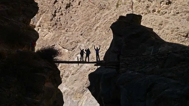 Schlucht in Naar Phu am Annapurna Trek