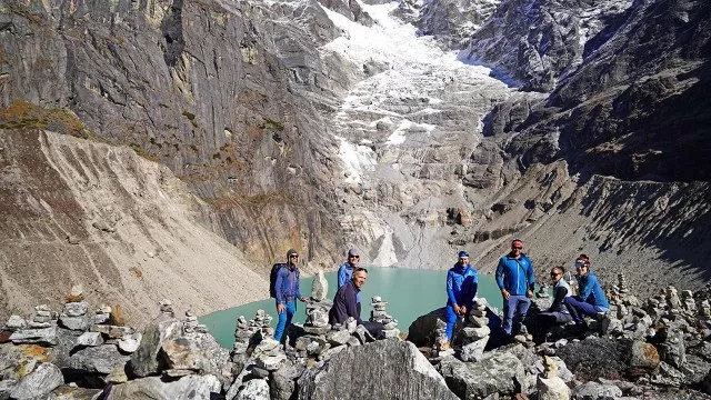 Nepal Mera Peak Moränen-See