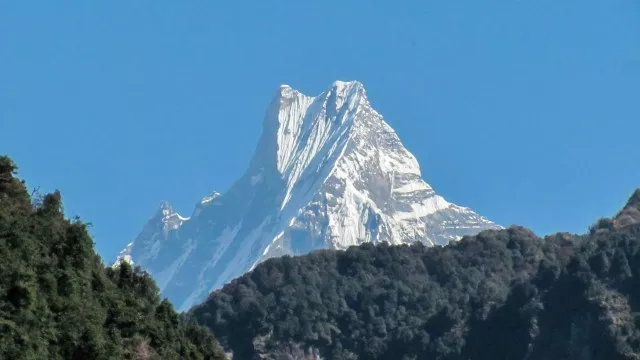 Machhapuchhre am annapurna basislager trek