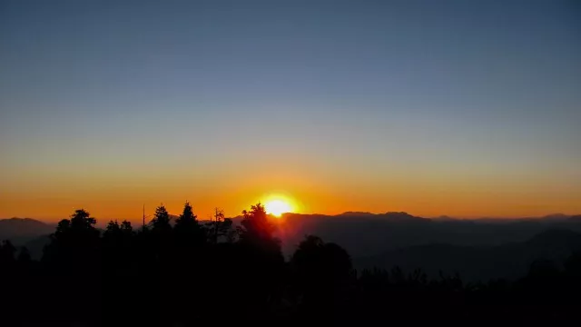 ssonnenuntergang am annapurna Trek