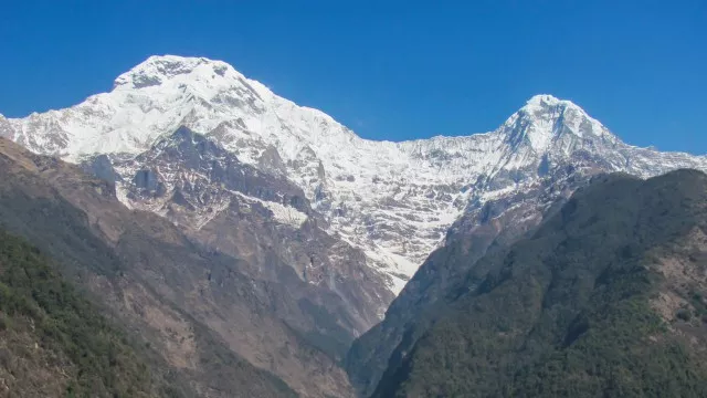 Am Trek ins annapurna basislager  